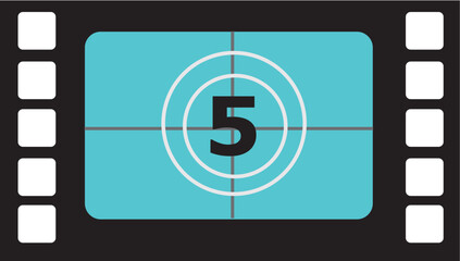 Classic Film Countdown Five Seconds to Roll