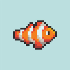 this is fish icon in pixel art with colorful color,this item good for presentations,stickers, icons, t shirt design,game asset,logo and project.