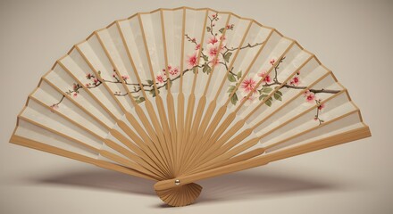 Elegant Hand Fan with Delicate Floral Design A Timeless Accessory for Graceful Moments