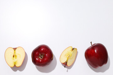 Red apples, concept of fresh and healthy food