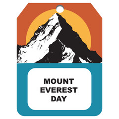 Mount Everest Day date tag