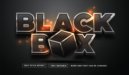 Text effect editable vector graphic of black box, perfect for perfect for movie titles, game titles, etc.