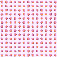 Sweet cupcake pattern design, dessert pattern, birthday cake, cute vector