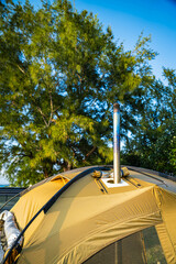 キャンスタイル ドームテント 屋外 薪ストーブ キャンプギア テント設営 屋根