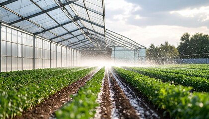 Modern Greenhouse Farming Sustainable Agriculture and Crop Production