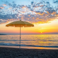 Sunset beach umbrella