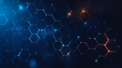 Abstract technology or medical background with hexagons shape pattern
