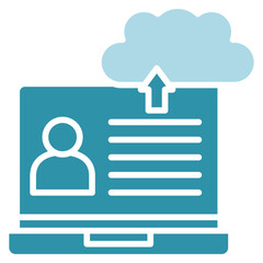 Data Export dual tone blue color, mini illustration icon. use for modern concept, print, UI, UX kit, web and app development. Vector related to account management, ecommerce, banking and finance.