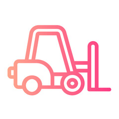 Naklejka premium forklift gradient icon