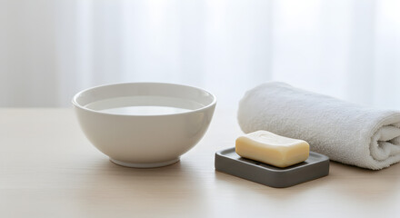 Serene Spa Day:  Luxury Bath Essentials -  Relaxing Bathroom Setting