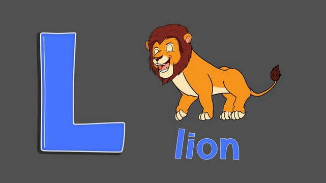 alphabet-L-for-lion-kids-education-cartoon
