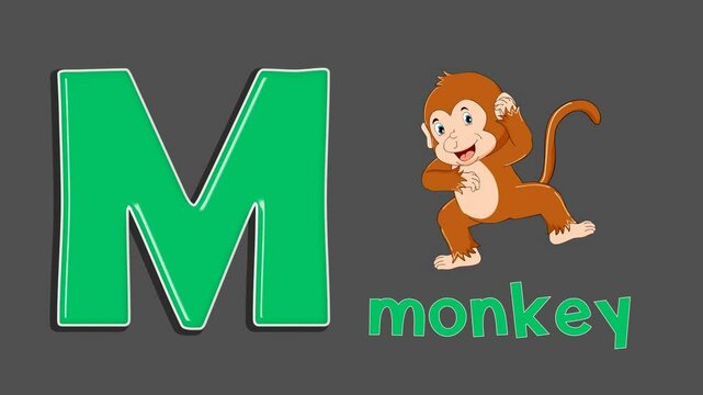 alphabet-M-for-monkey-kids-education-cartoon

