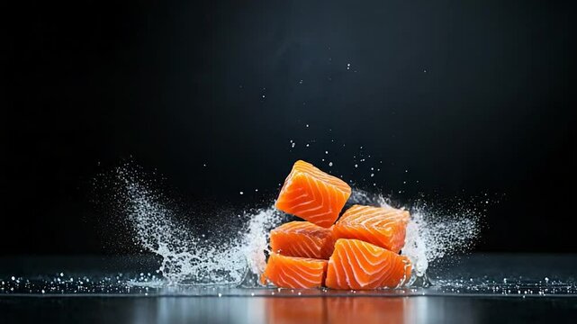 Salmon Splash: Gourmet Seafood Photography