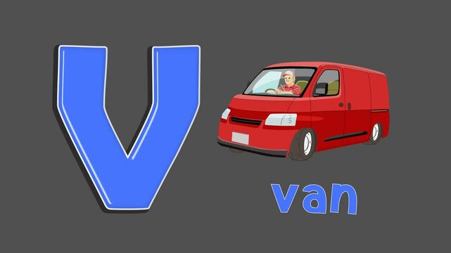 alphabet-V-for-van-kids-abc-animation
