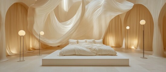 Fototapeta premium Minimalist Bed Room Display