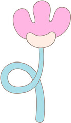 Colorful Cartoon Flower Doodle