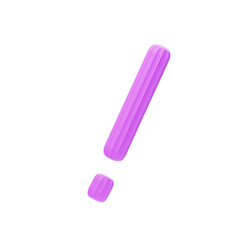 I Letter 3D Shape  Creamy Text