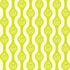 Melon Fruit Vector Seamless Pattern