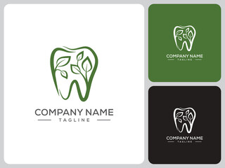 mint tooth logo vector