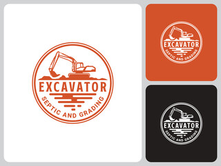 vector logo excavator