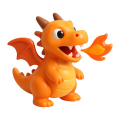 PNG Cute orange dragon toy