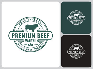 Fototapeta premium premium meat farm logo vector
