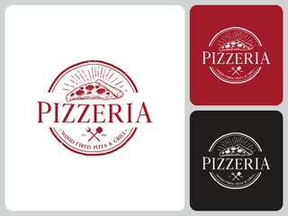 pizza restaurant logo vector
