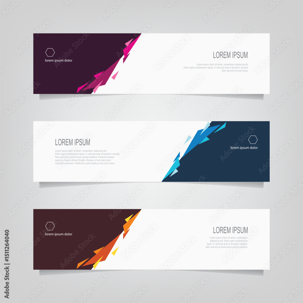 Wall mural abstract wavy geometric banner. trendy gradient shapes composition. modern vector design illustratio