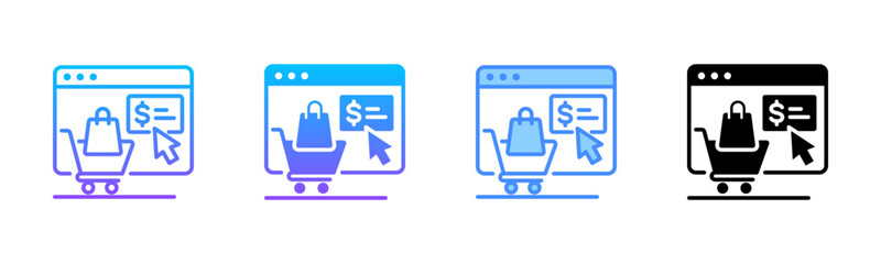 Online Shop Multi Style Icon Set