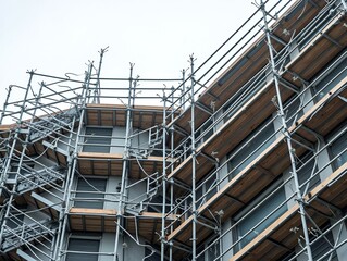 building with scaffolding