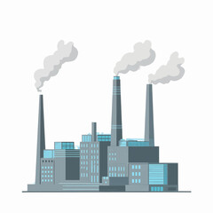 Obraz premium Industrial Complex Pollution, Manufacturing, and Urban Development