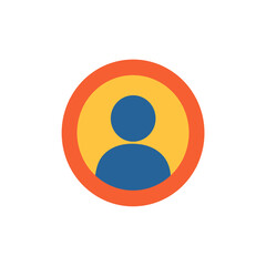 target audience Icon – Flat Person Symbol in Circle