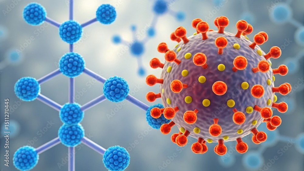 Poster Immune System Diagram and RNA Interaction - Gigapixel Standard Image
