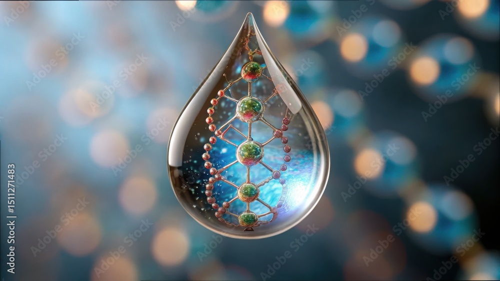Poster Intricate RNA Structure Captured Under Microscope Lens with Gigapixel Detail