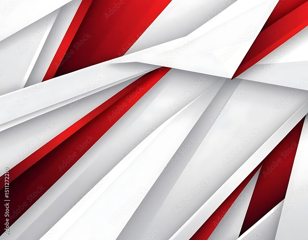 Poster dynamic background featuring diagonal red and white abstract geometric shapes