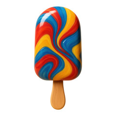PNG Colorful swirled popsicle illustration.