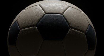 Realistic Soccer Ball Game Sport Recreation Equipment Close Up 3d