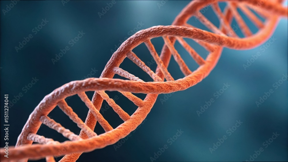Aufkleber macro view of single strand rna loop structure in gigapixel clarity