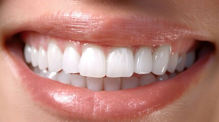 Fototapeta premium A close-up of a beautiful woman smiling showing teeth 