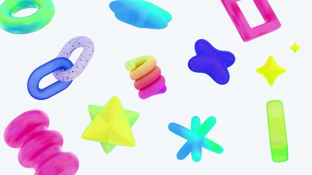 抽象的な3Dオブジェクトの背景ループアニメーション。