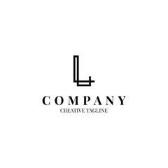 Minimalist letter L logo for your business in luxury concept. Logo design template