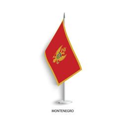 Mongolia table flag on light grey background. Mongolia desk flag isolated on grey background	
