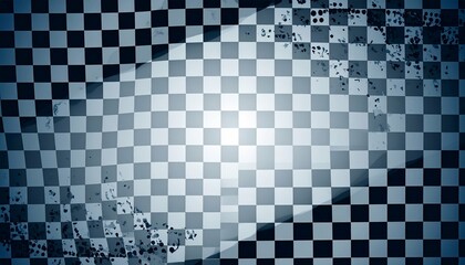 Distressed checkered pattern in blue hues - perfect for art exhibitions