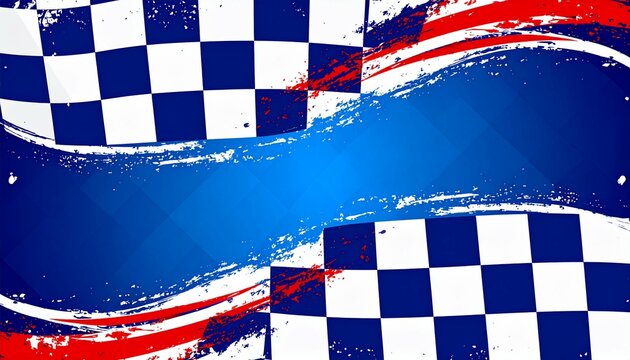 Checkered flag racing splash background - suitable for professional presentations