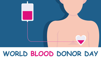 illustration vector graphic of blood transfusion from blood bag to liver, perfect for international day, world blood donor day, celebrate, greeting card, etc.