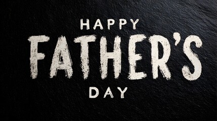 Fototapeta premium A Happy Father's Day greeting card design features a stylish hand-painted text on a dark textured background perfect for social media posts and print.