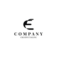 Minimalist Letter E logo for your business. Logo design template