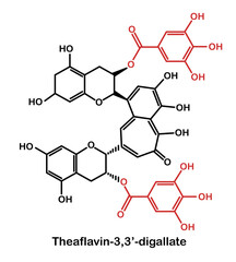 Chemical structure of theaflavin-3,3&rsquo;-gallate