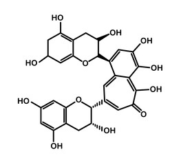 Fototapeta premium Chemical structure of theaflavin