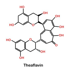 Fototapeta premium Chemical structure of theaflavin